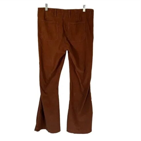 Free People Corduroy Flare Leg Pants Size 31, Rust color - Picture 4 of 12